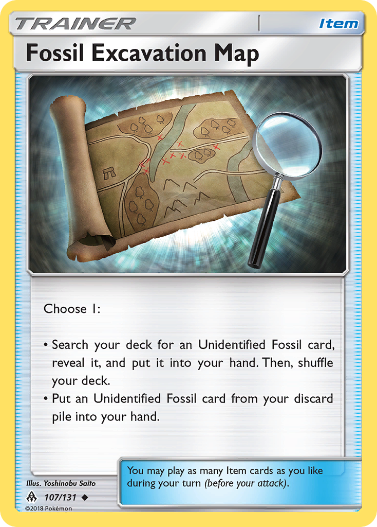 Fossil Excavation Map (107/131) [Sun & Moon: Forbidden Light] | Card Citadel