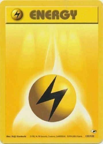 Lightning Energy (130/132) [Gym Heroes Unlimited] | Card Citadel