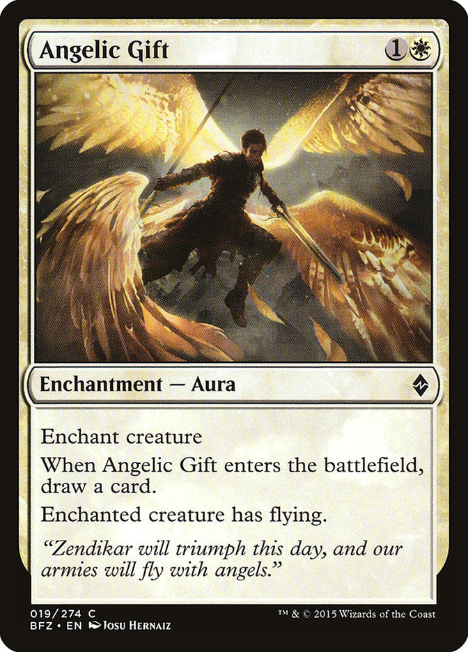 Angelic Gift [Battle for Zendikar] | Card Citadel