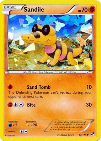 Sandile (63/114) (Cracked Ice Holo) [Black & White: Base Set] | Card Citadel