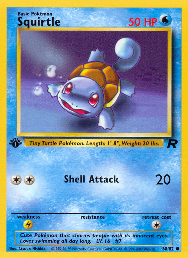 Squirtle (68/82) [Team Rocket 1st Edition] | Card Citadel