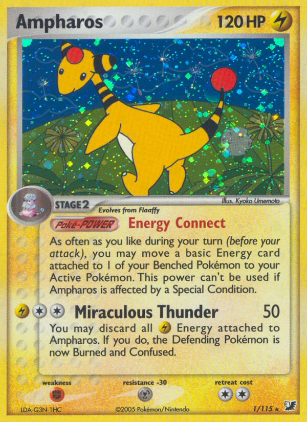 Ampharos (1/115) [EX: Unseen Forces] | Card Citadel