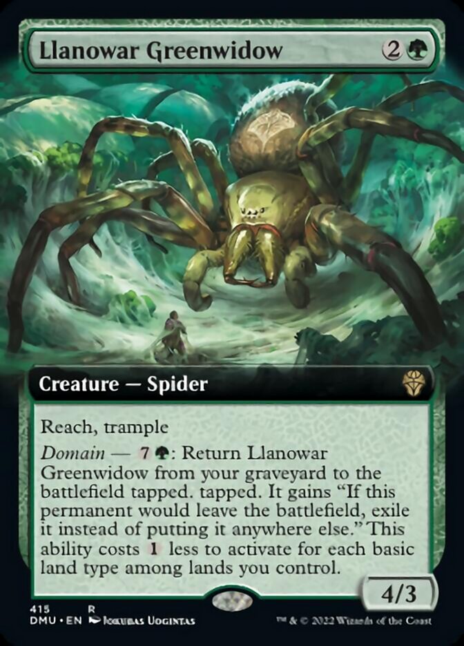 Llanowar Greenwidow (Extended Art) [Dominaria United] | Card Citadel