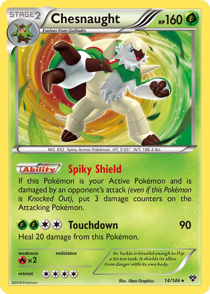 Chesnaught (14/146) (Cosmos Holo) (Blister Exclusive) [XY: Base Set] | Card Citadel