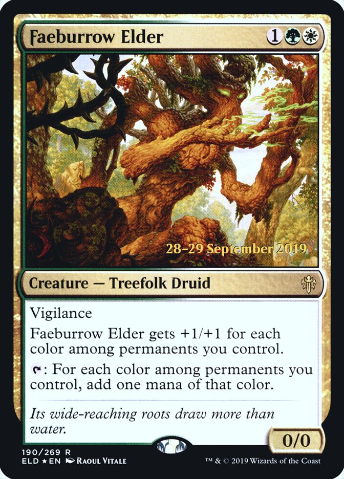 Faeburrow Elder  [Throne of Eldraine Prerelease Promos] | Card Citadel