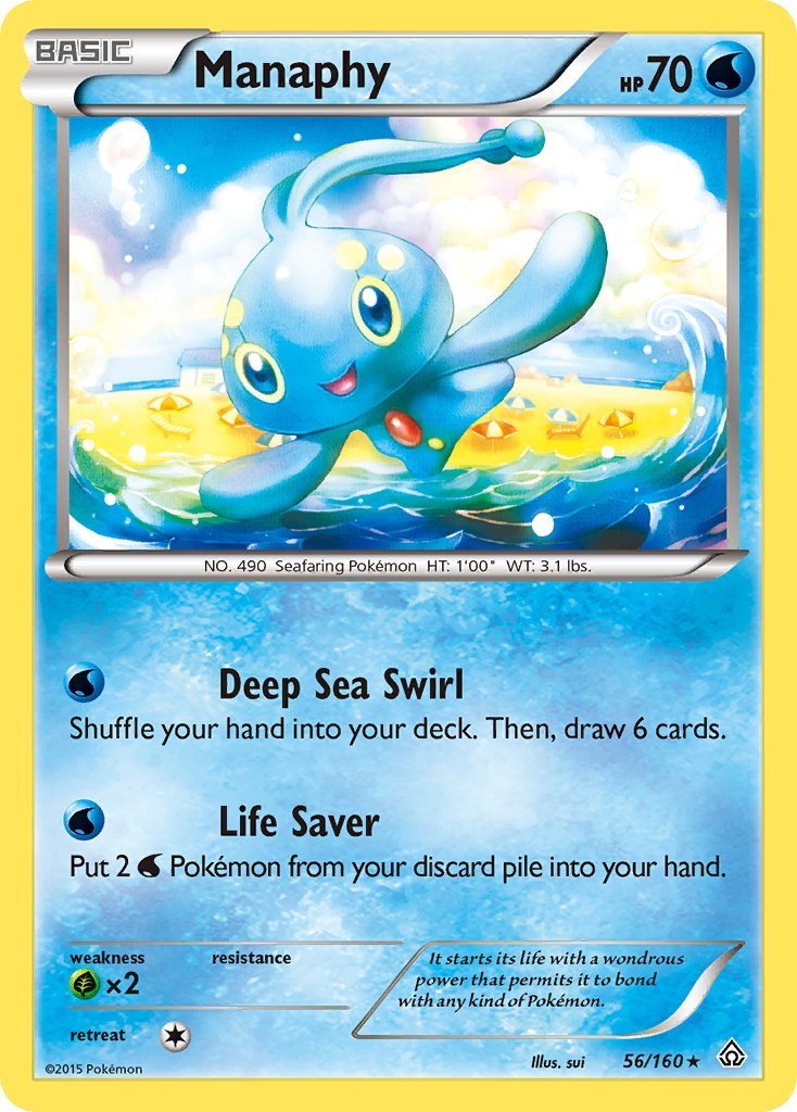 Manaphy (56/160) (Battle Arena Deck Exclusive) (Theme Deck Exclusive) [XY: Primal Clash] | Card Citadel