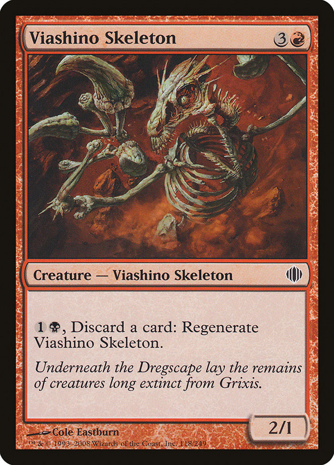 Viashino Skeleton [Shards of Alara] | Card Citadel