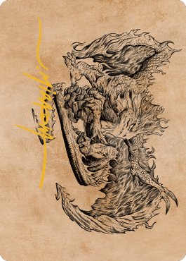 Miirym, Sentinel Wyrm Art Card (Gold-Stamped Signature) [Commander Legends: Battle for Baldur's Gate Art Series] | Card Citadel