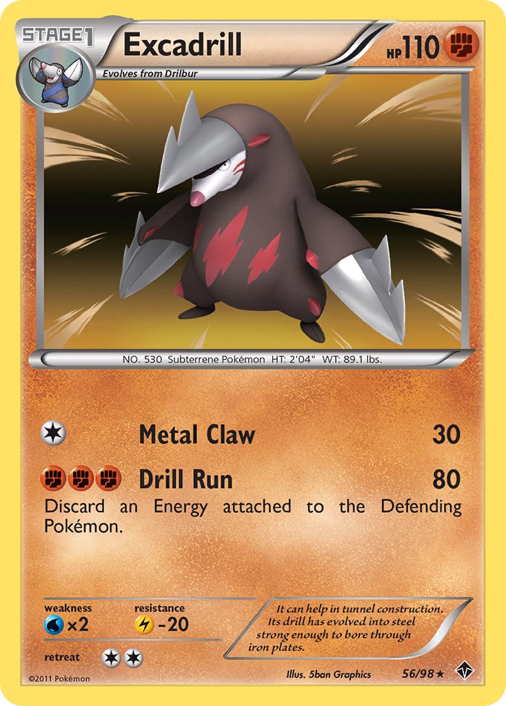 Excadrill (56/98) (Cosmos Holo) (Blister Exclusive) [Black & White: Emerging Powers] | Card Citadel