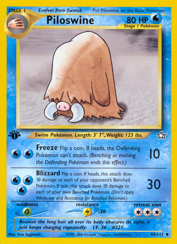 Piloswine (44/111) [Neo Genesis 1st Edition] | Card Citadel