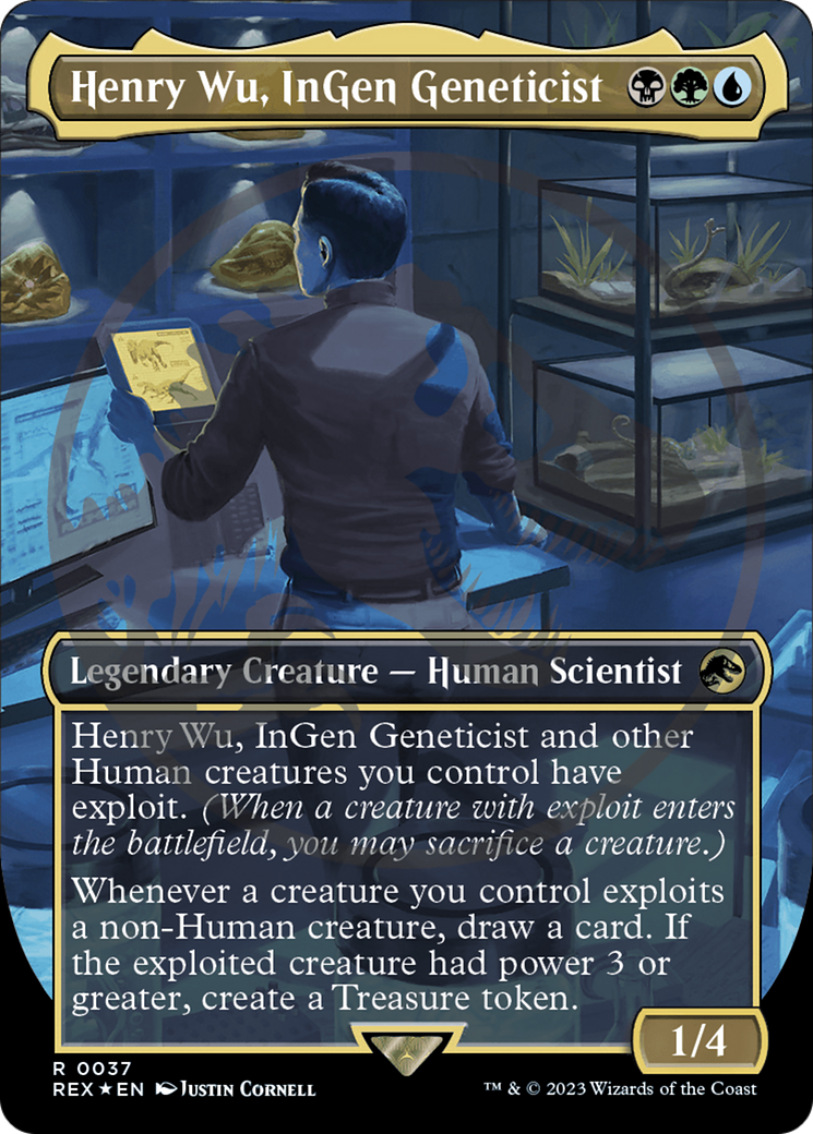 Henry Wu, InGen Geneticist Emblem (Borderless) [Jurassic World Collection Tokens] | Card Citadel