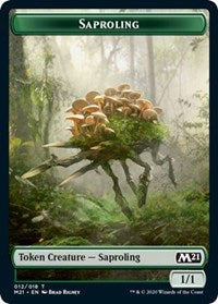 Saproling // Zombie Double-sided Token [Core Set 2021 Tokens] | Card Citadel