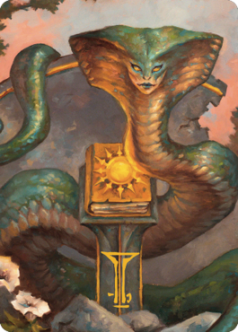 Guardian Naga Art Card (Gold-Stamped Signature) [Commander Legends: Battle for Baldur's Gate Art Series] | Card Citadel