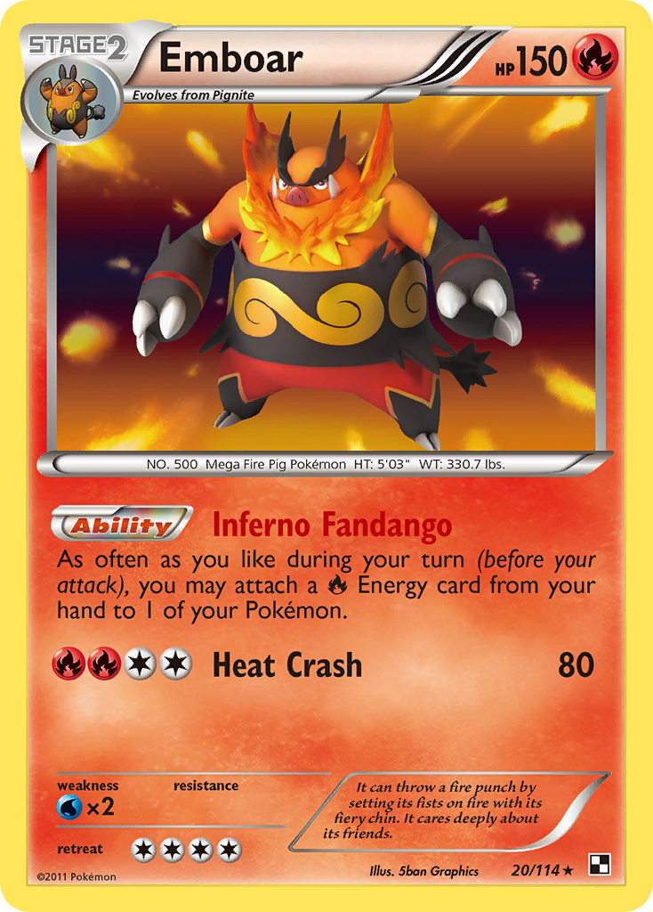 Emboar (20/114) [Black & White: Base Set] | Card Citadel