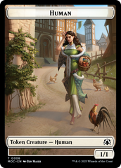 Zombie Knight // Human (6) Double-Sided Token [March of the Machine Commander Tokens] | Card Citadel