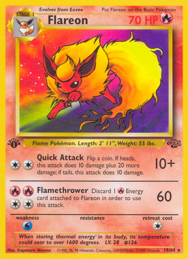 Flareon (19/64) [Jungle 1st Edition] | Card Citadel