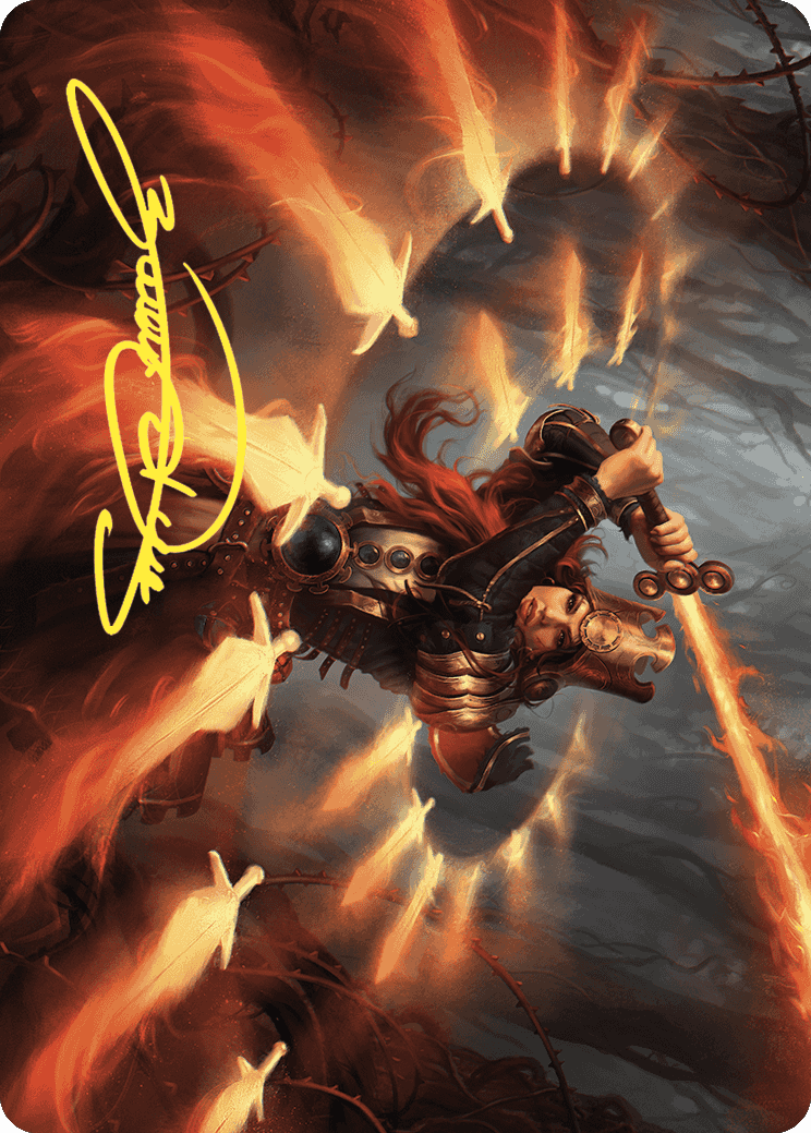 Heartflame Duelist Art Card (Gold-Stamped Signature) [Wilds of Eldraine Art Series] | Card Citadel