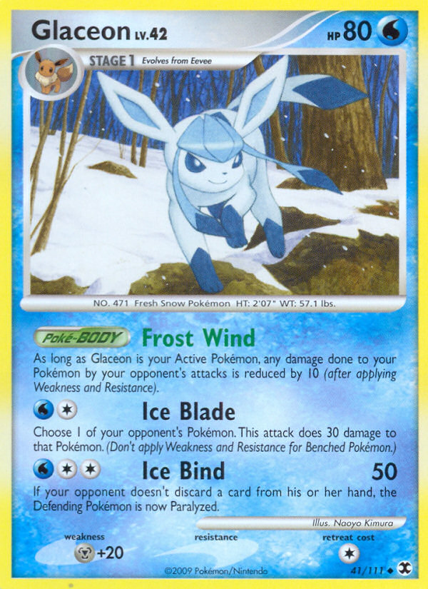 Glaceon (41/111) [Platinum: Rising Rivals] | Card Citadel