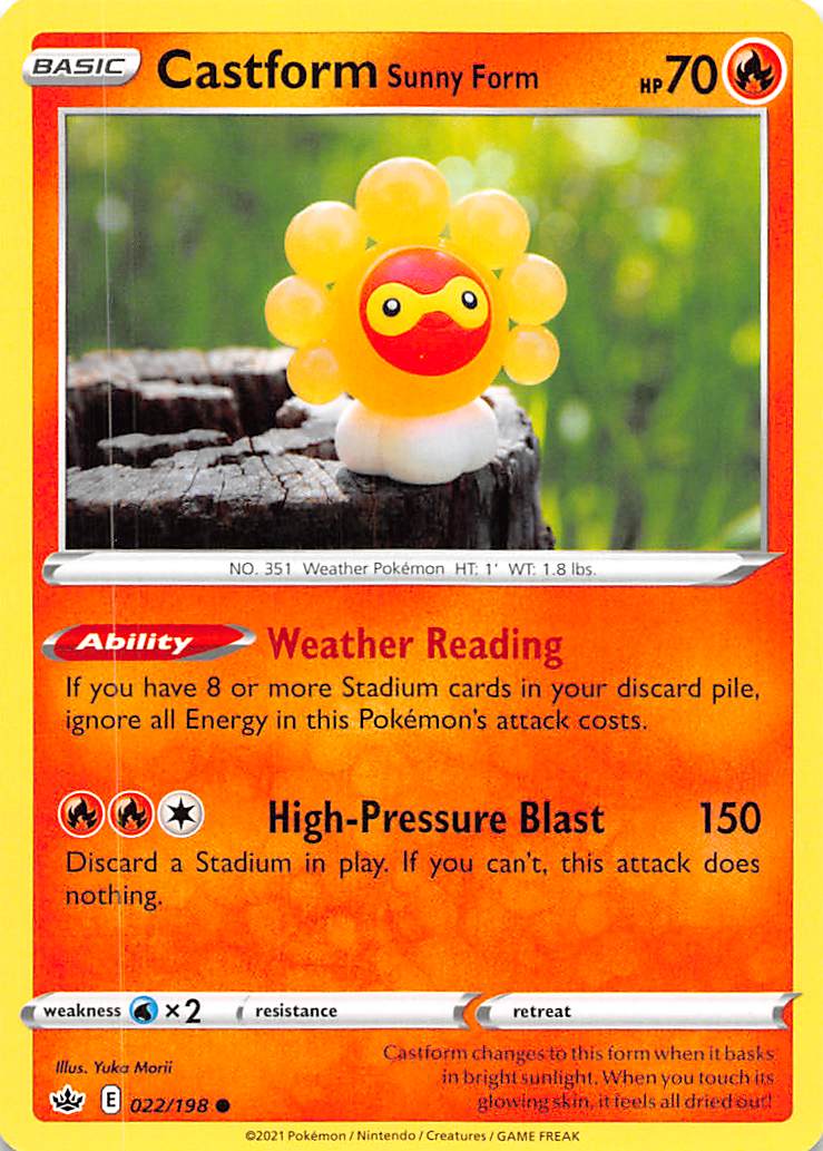 Castform Sunny Form (022/198) [Sword & Shield: Chilling Reign] | Card Citadel