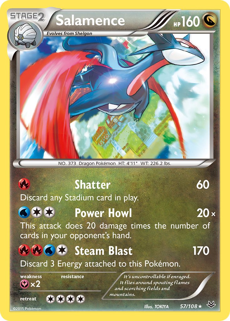 Salamence (57/108) (Theme Deck Exclusive) [XY: Roaring Skies] | Card Citadel