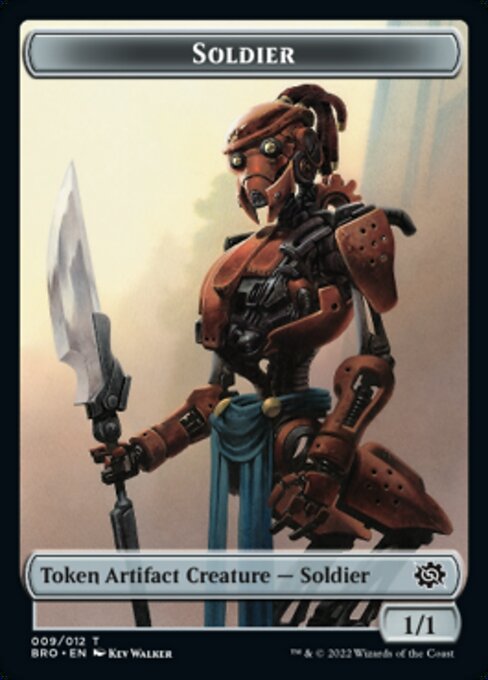 Powerstone // Soldier (009) Double-Sided Token [The Brothers' War Tokens] | Card Citadel