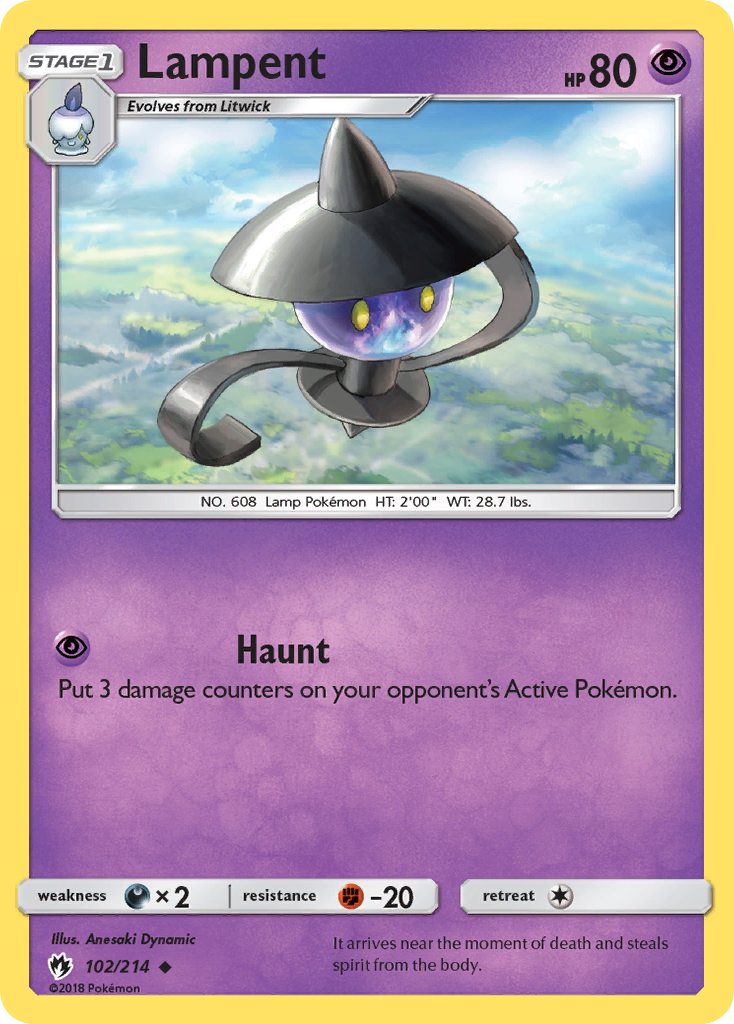 Lampent (102/214) [Sun & Moon: Lost Thunder] | Card Citadel