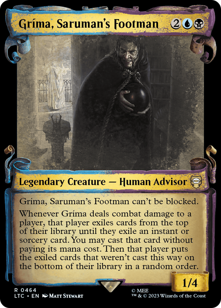 Grima, Saruman's Footman [The Lord of the Rings: Tales of Middle-Earth Commander Showcase Scrolls] | Card Citadel