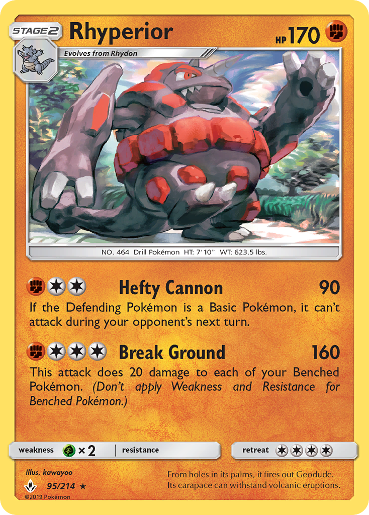 Rhyperior (95/214) [Sun & Moon: Unbroken Bonds] | Card Citadel