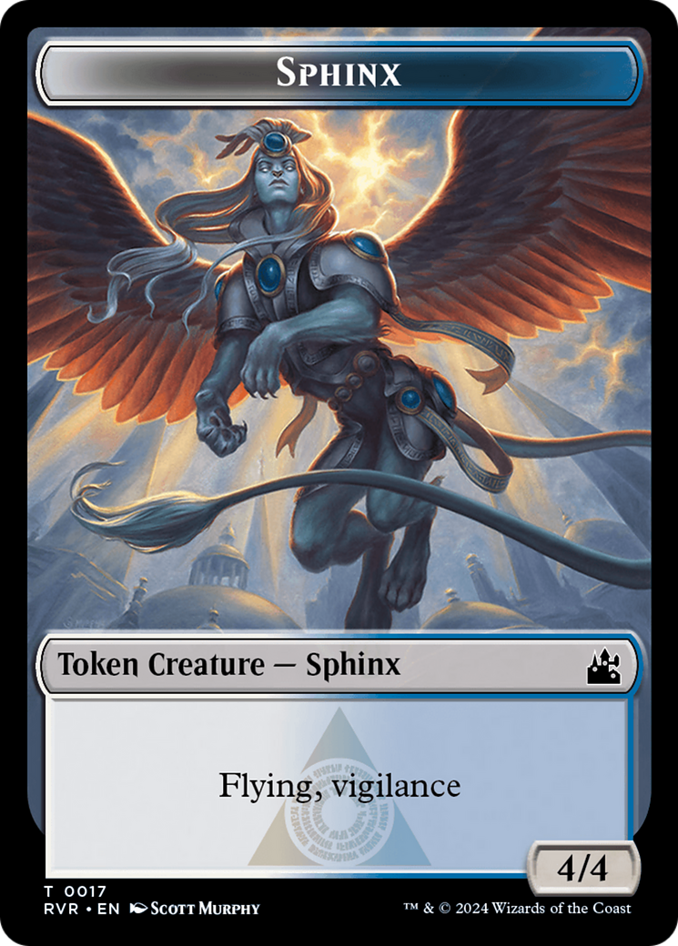 Spirit (0018) // Sphinx Double-Sided Token [Ravnica Remastered Tokens] | Card Citadel