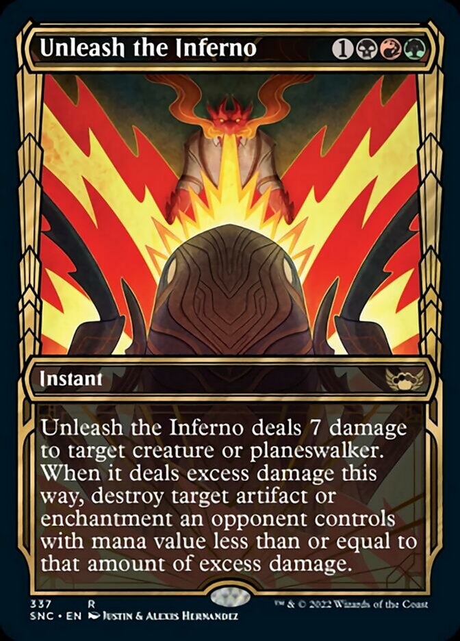 Unleash the Inferno (Showcase Golden Age) [Streets of New Capenna] | Card Citadel