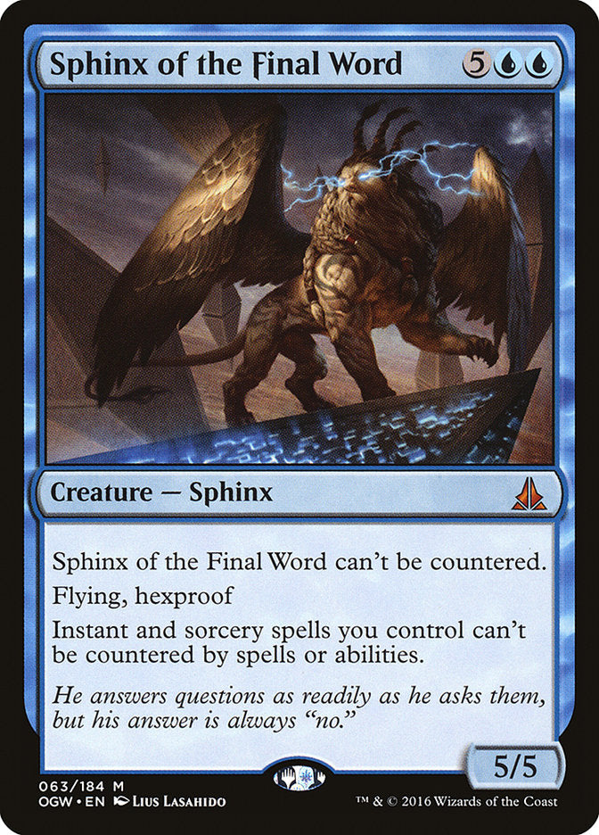 Sphinx of the Final Word [Oath of the Gatewatch] | Card Citadel