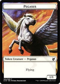 Pegasus // Human Double-sided Token [Commander 2019 Tokens] | Card Citadel