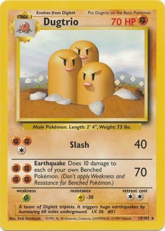 Dugtrio (19/102) [Base Set Unlimited] | Card Citadel