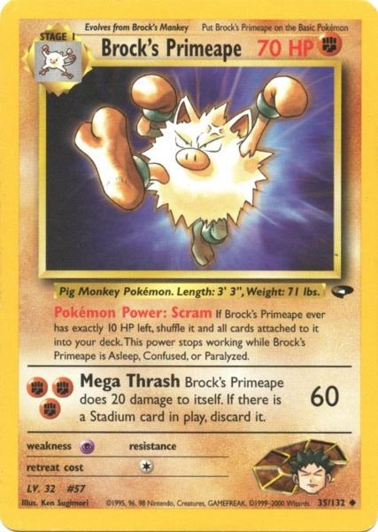 Brock's Primeape (35/132) [Gym Challenge Unlimited] | Card Citadel