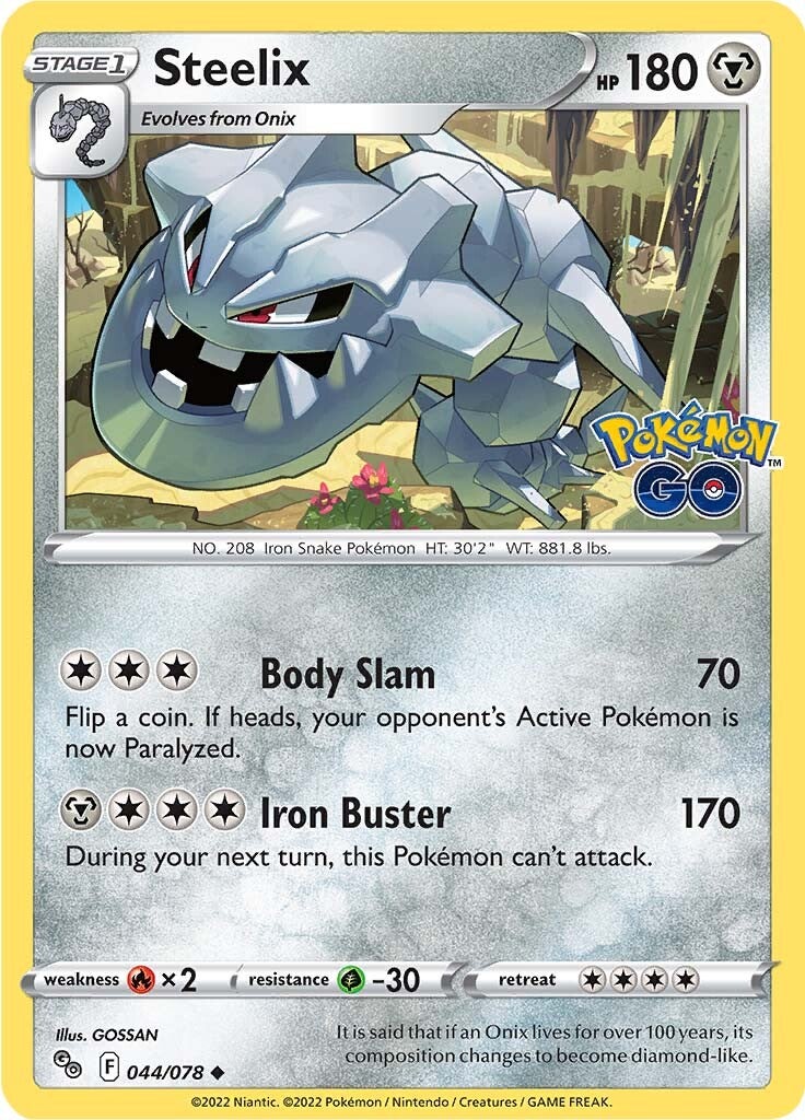 Steelix (044/078) [Pokémon GO] | Card Citadel