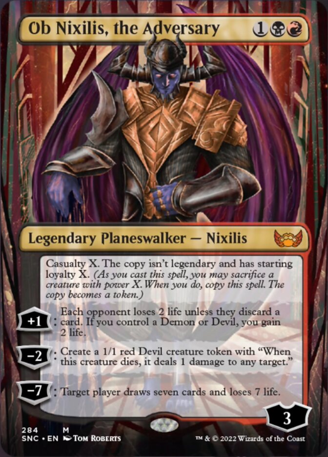 Ob Nixilis, the Adversary (Borderless) [Streets of New Capenna] | Card Citadel