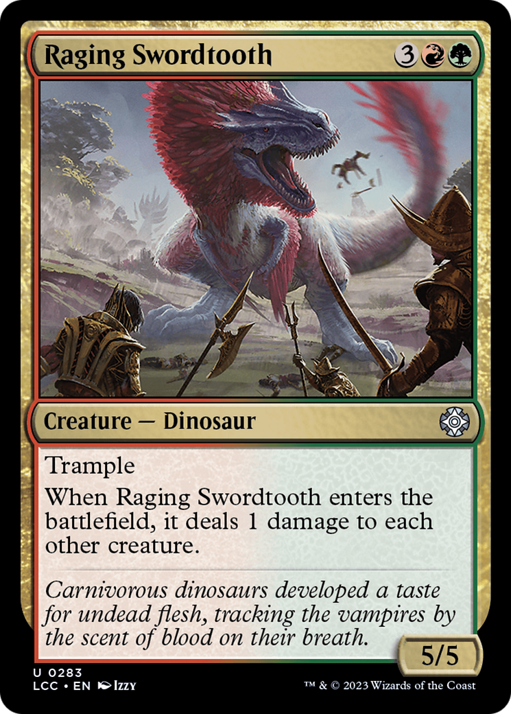 Raging Swordtooth [The Lost Caverns of Ixalan Commander] | Card Citadel