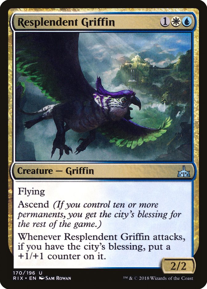 Resplendent Griffin [Rivals of Ixalan] | Card Citadel