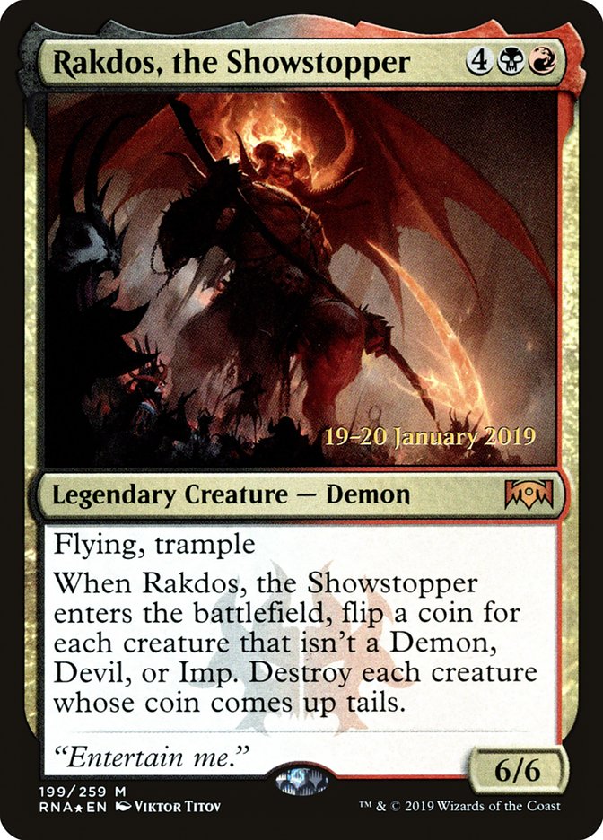 Rakdos, the Showstopper [Ravnica Allegiance Prerelease Promos] | Card Citadel