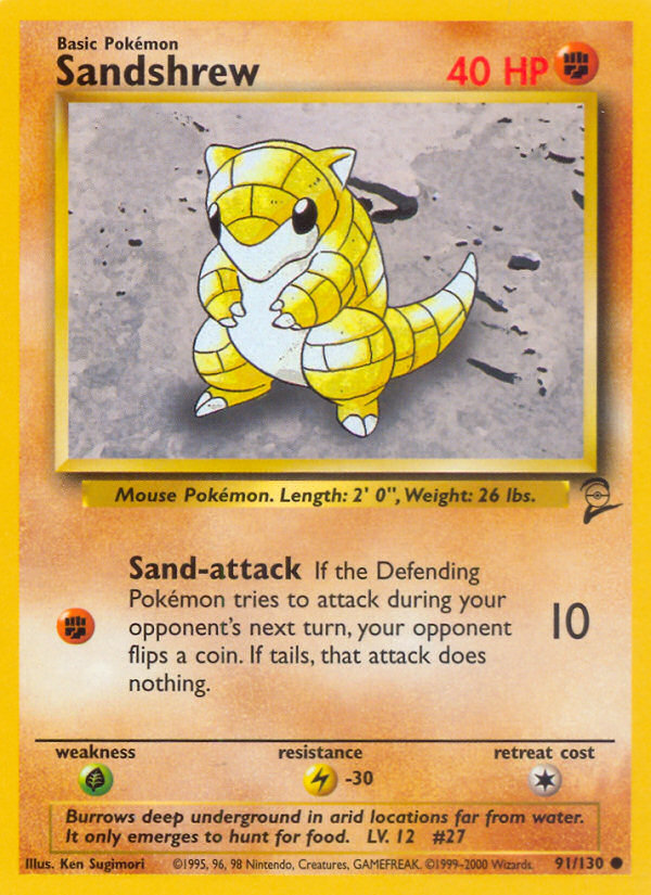 Sandshrew (91/130) [Base Set 2] | Card Citadel