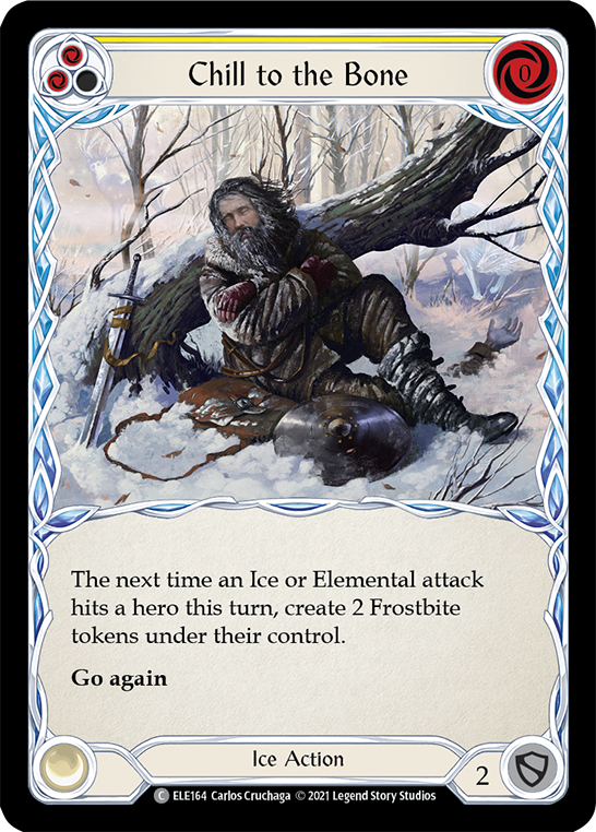 Chill to the Bone (Yellow) [ELE164] (Tales of Aria)  1st Edition Normal | Card Citadel