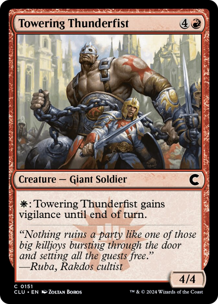 Towering Thunderfist [Ravnica: Clue Edition] | Card Citadel