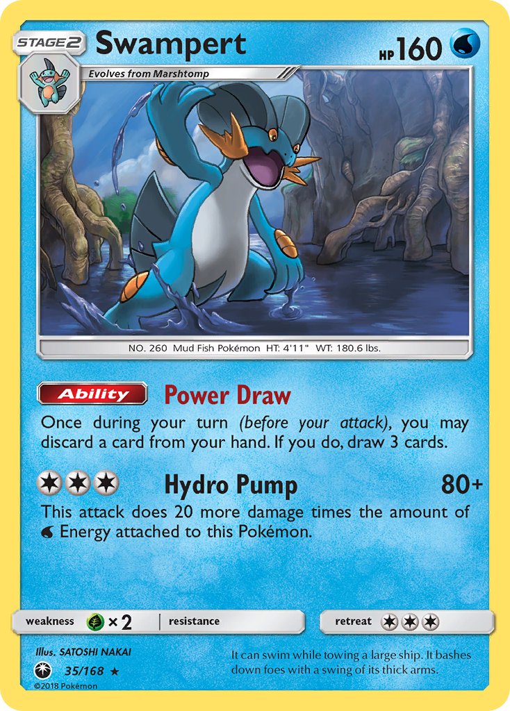 Swampert (35/168) (Theme Deck Exclusive) [Sun & Moon: Celestial Storm] | Card Citadel