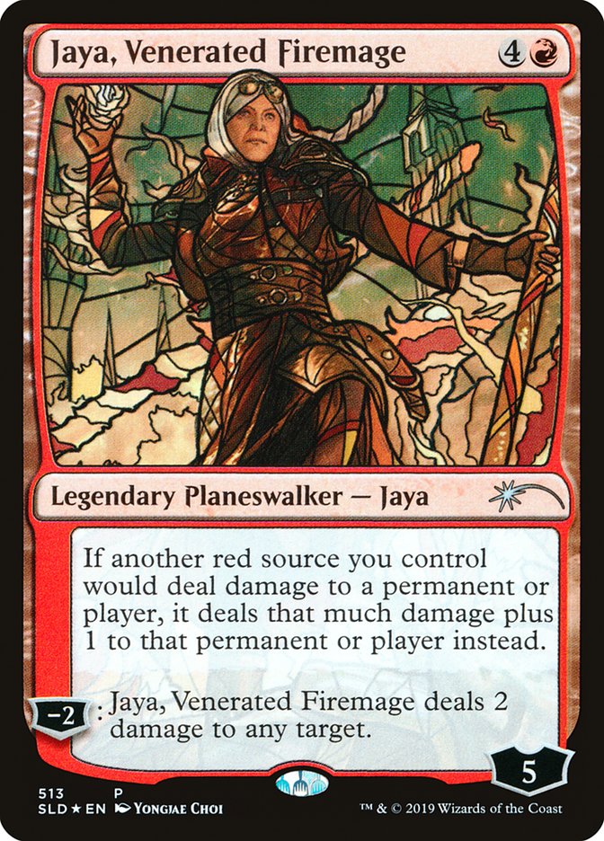 Jaya, Venerated Firemage (Stained Glass) [Secret Lair Drop Promos] | Card Citadel