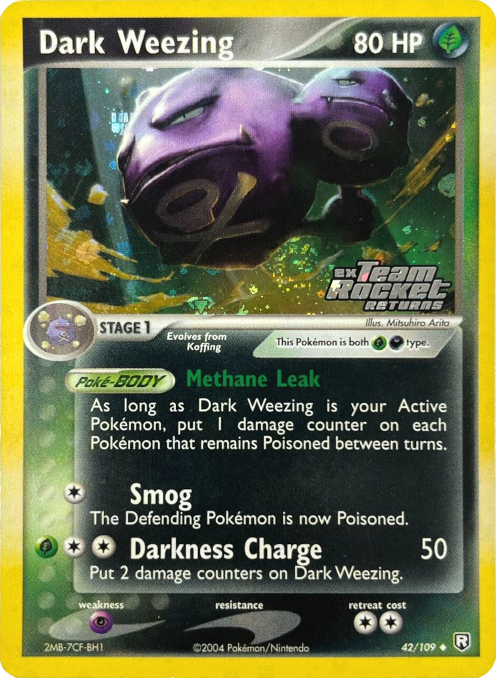 Dark Weezing (42/109) (Stamped) [EX: Team Rocket Returns] | Card Citadel