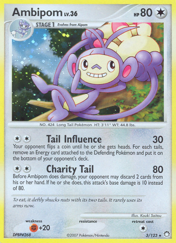 Ambipom (3/123) [Diamond & Pearl: Mysterious Treasures] | Card Citadel