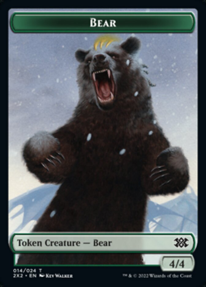 Bear // Phyrexian Golem Double-sided Token [Double Masters 2022 Tokens] | Card Citadel