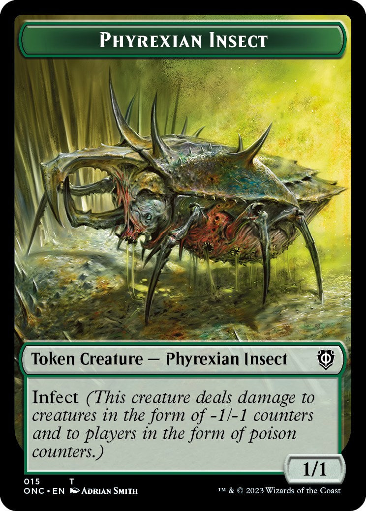 Phyrexian Wurm // Phyrexian Insect Double-Sided Token [Phyrexia: All Will Be One Commander Tokens] | Card Citadel