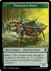 Phyrexian Mite // Phyrexian Insect Double-Sided Token [Phyrexia: All Will Be One Commander Tokens] | Card Citadel