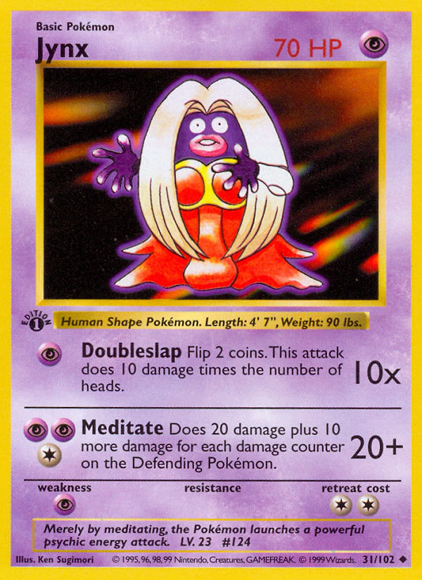 Jynx (31/102) (Shadowless) [Base Set 1st Edition] | Card Citadel